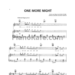 Maroon 5 one more night перевод. One more Light Ноты для фортепиано. One more Light по нотам.