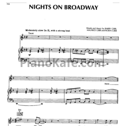 Ноты Bee Gees - Nights on Broadway - предпросмотр