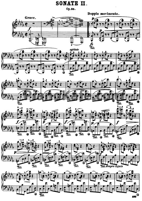 Ноты Фредерик Шопен - Соната №2 (Op. 35) - PianoKafe.com