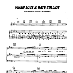 Ноты Def Leppard - When love & hate collide