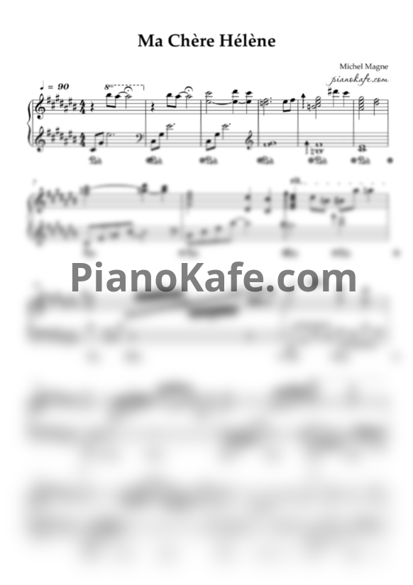 Ноты Michel Magne - Ma Chère Hélène - PianoKafe.com