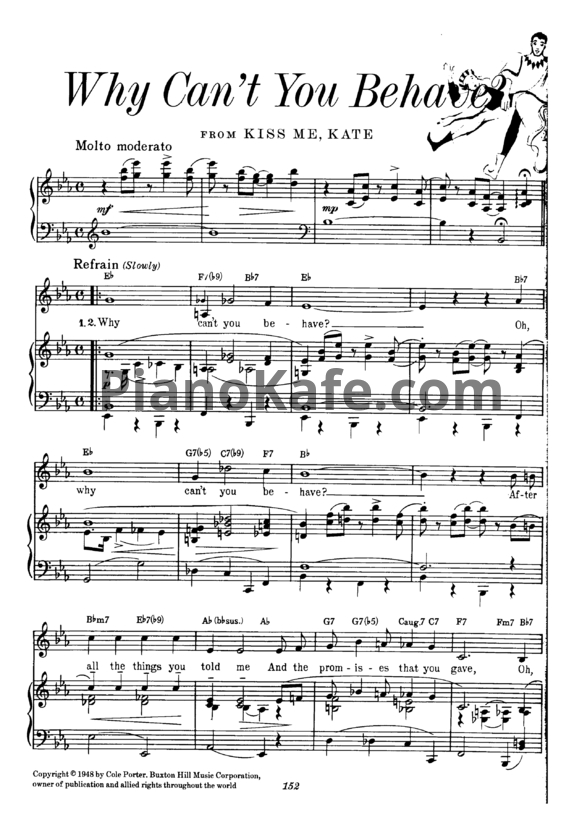 Ноты Cole Porter - Why can't you behave? - PianoKafe.com