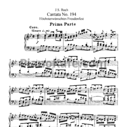 Ноты И. Бах - Кантата №194 "Hochsterwunschtes Freudenfest" (BWV 194) - предпросмотр