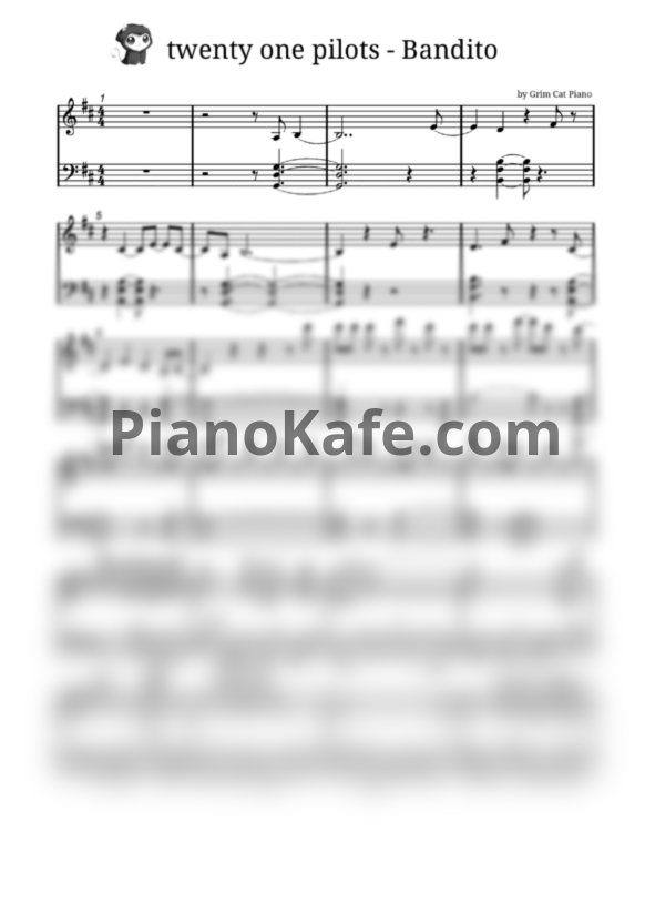 Ноты Twenty one pilots - Bandito - PianoKafe.com