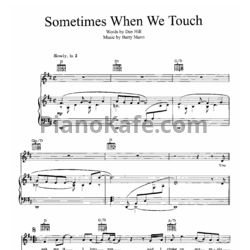 Ноты Dan Hill - Sometimes when we touch