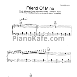 Ноты Lily Allen - Friend Of Mine
