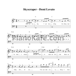 Ноты Demi Lovato - Skyscraper (Версия 2) - предпросмотр