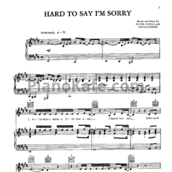 Ноты Chicago - Hard to say I'm sorry - предпросмотр