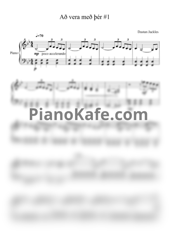 Ноты Dastan Jackles - Быть с тобой - PianoKafe.com