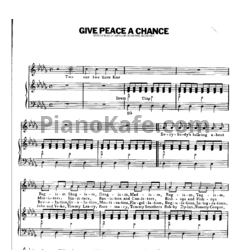 Ноты John Lennon - Give peace a chance - предпросмотр