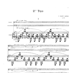 Ноты Камиль Сен-Санс - Фортепианное трио №2 ми минор (Op. 92) - предпросмотр
