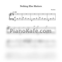 Ноты Metallica - Nothing else matters (Легкое переложение) - предпросмотр