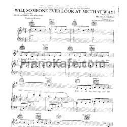 Ноты Barbra Streisand - Will someone ever look at me that way? - предпросмотр
