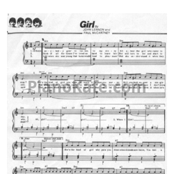 Ноты The Beatles - Girl (Версия 2) - предпросмотр