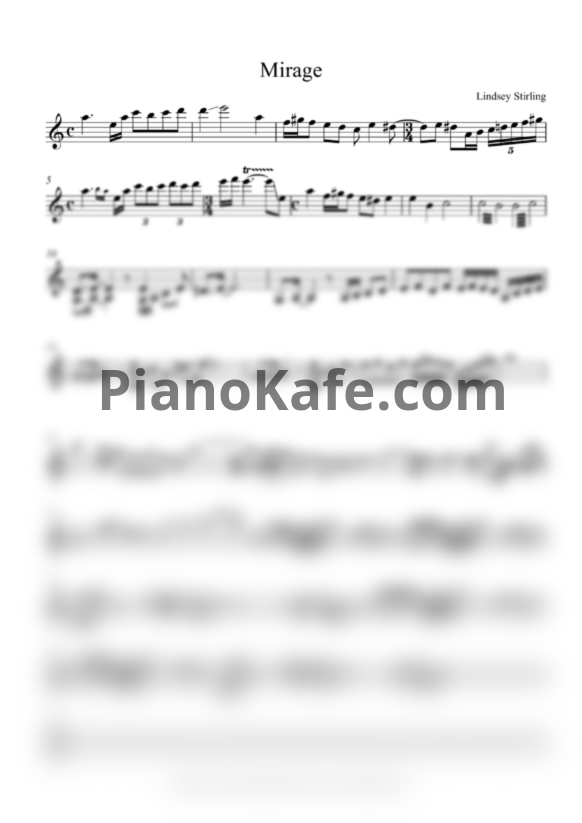Ноты Lindsey Stirling - Mirage - PianoKafe.com