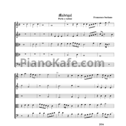 Ноты Ф. Сориано - Мадригал "Perle e rubini" - предпросмотр