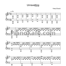 Ноты Harry Escott - Unravelling (Piano cover)