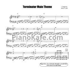 Ноты Brad Fiedel - Terminator main theme