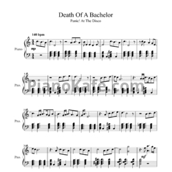 Ноты Panic! At The Disco - Death of a bachelor - предпросмотр