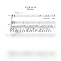 Ноты David Cook - Billie Jean - предпросмотр