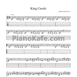Ноты Elvis Presley - King creole (for guitar) - предпросмотр