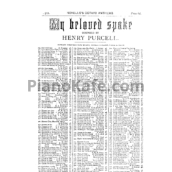 Ноты Генри Пёрселл - Антем-антифон "My beloved spake" (Z 28) - предпросмотр