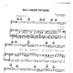 Ноты Backstreet Boys - All I have to give - предпросмотр