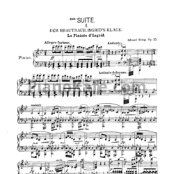 Ноты Эдвард Григ - Плач Ингрид - предпросмотр