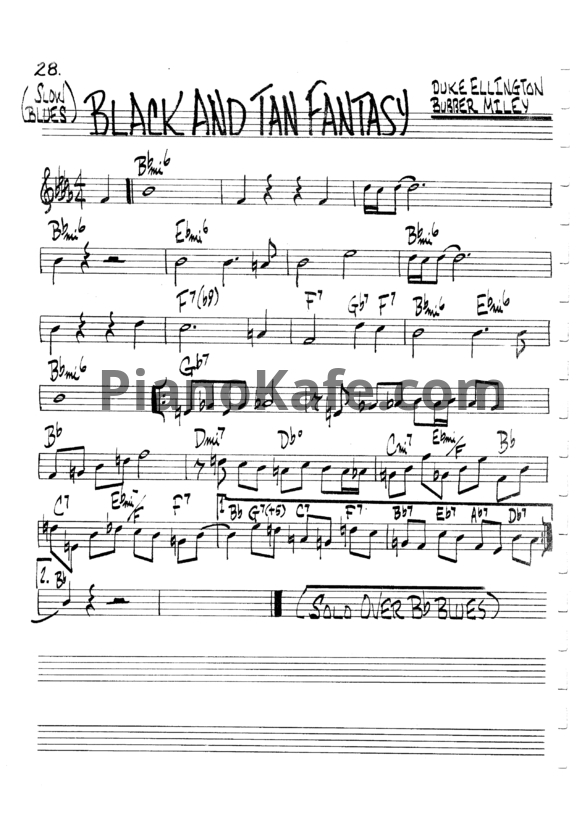 Ноты Duke Ellington - Black and tan fantasy - PianoKafe.com