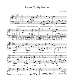 Ноты Vicenzo Piano - Letter To My Mother - предпросмотр