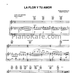Ноты Gloria Estefan - La flor y tu amor - предпросмотр