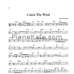 Ноты Bill Evans - Catch the wind - предпросмотр