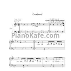 Ноты Avril Lavigne - Complicated