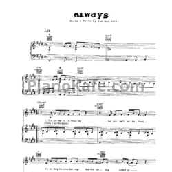 Ноты Bon Jovi - Always - предпросмотр