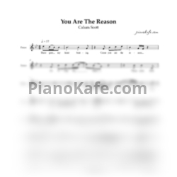 Ноты Calum Scott - You are the reason (Вокальная партия) - предпросмотр