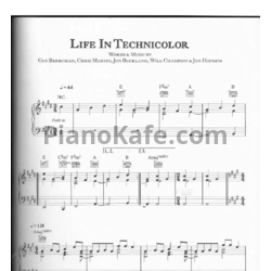 Ноты Coldplay - Life In technicolor - предпросмотр