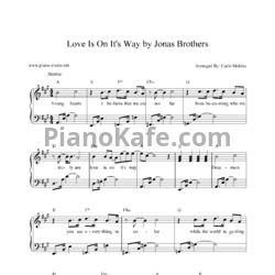 Ноты Jonas Brothers - Love is on It's Way - предпросмотр