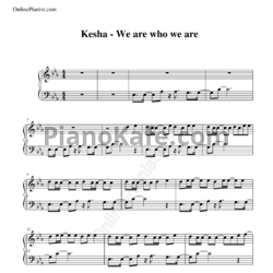 Ноты Ke$ha - We are who we are - предпросмотр