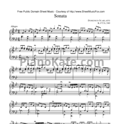 Ноты Д. Скарлатти - Соната K171/L540 - предпросмотр