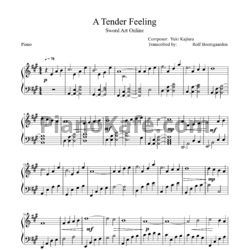 Ноты Yuki Kajiura - Sword art online - предпросмотр