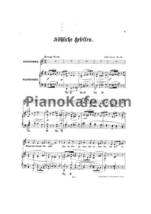 Ноты А. Йенсен - 6 песен Отто Рокетта (Op. 35) - PianoKafe.com