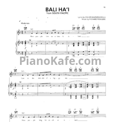 Ноты Richard Rodgers - Bali ha'i - предпросмотр