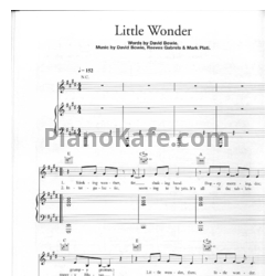 Ноты David Bowie - Little wonder - предпросмотр