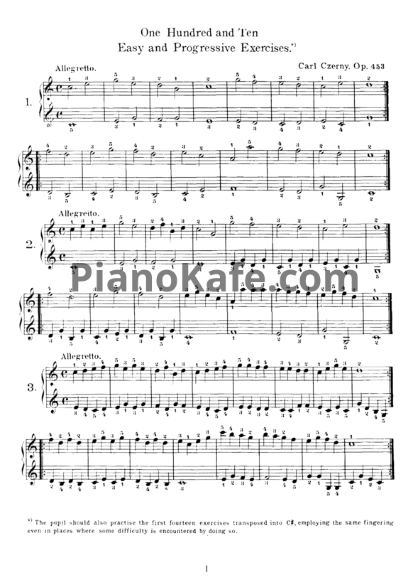 Ноты Карл Черни - Этюды (Op.453) - PianoKafe.com