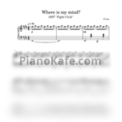 Ноты Pixies - Where is my mind? (Piano cover) - предпросмотр