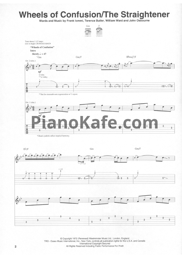 Ноты Black Sabbath - Volume 4 (Книга нот) - PianoKafe.com