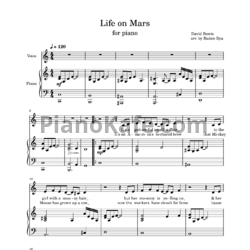 Ноты David Bowie - Life on Mars (Arr. by Ruden Ilya) - предпросмотр