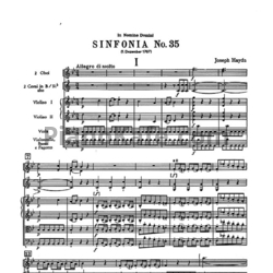 Ноты Йозеф Гайдн - Симфония №35 си-бемоль мажор (Партитура) - предпросмотр
