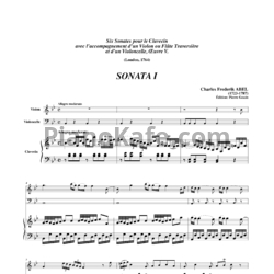 Ноты К. Ф. Абель - Соната №1 си минор