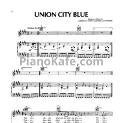 Ноты Blondie - Union City Blue - предпросмотр